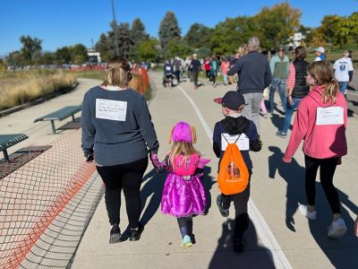 Walking at the ALS event.