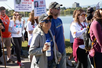 Walking at the ALS event.