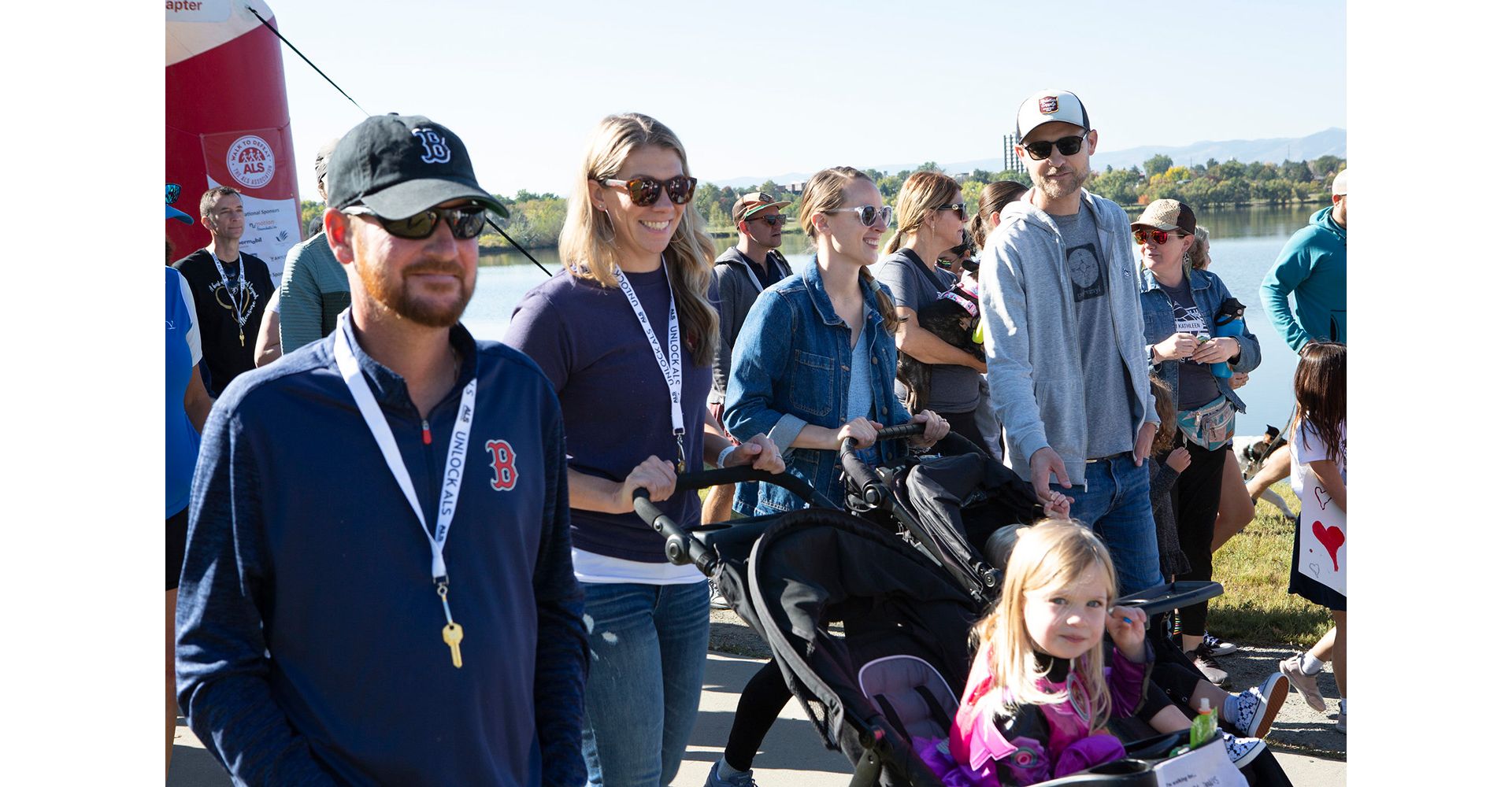 Walking at the ALS event.