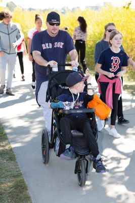 Walking at the ALS event.