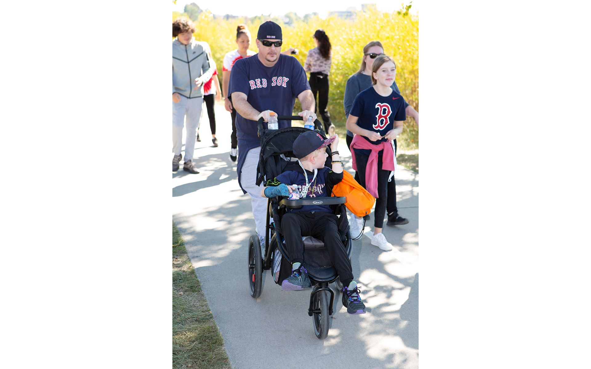 Walking at the ALS event.