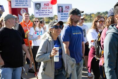 Walking at the ALS event.