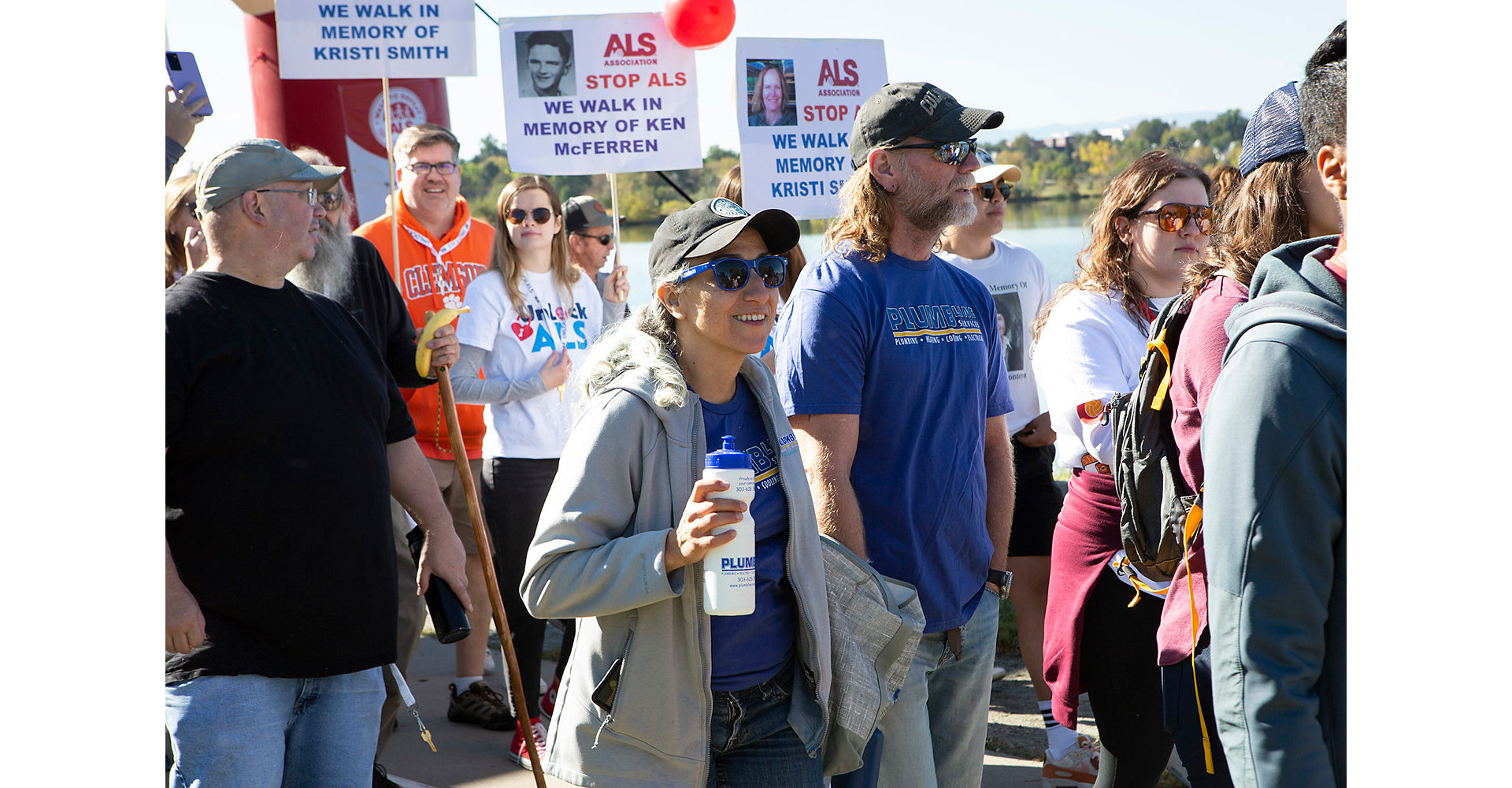 Walking at the ALS event.