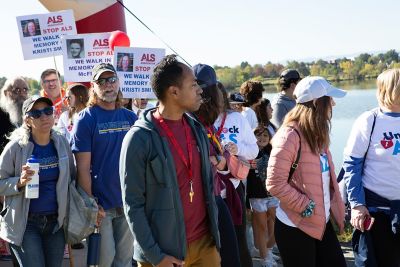 Walking at the ALS event.