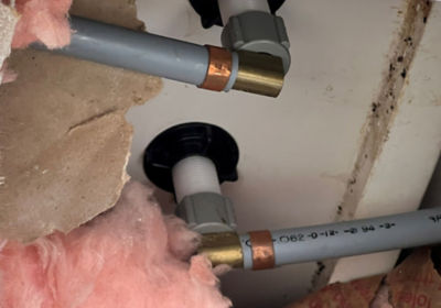 Polybutylene pipes in a Tampa area home