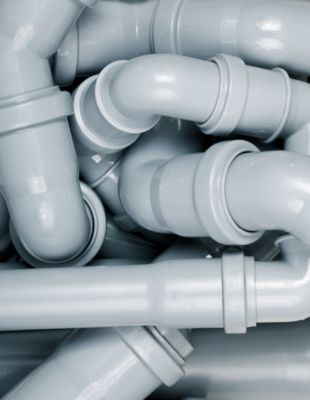 pvc pipes in a pile