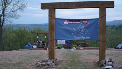 Ragsdale & Adventure Outdoors Clay Shoot post and sign