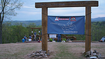 Ragsdale & Adventure Outdoors Clay Shoot post and sign