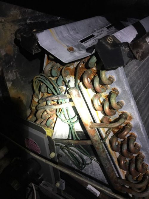 Rusty Evaporator Coil