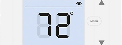Image of a smart thermostat 