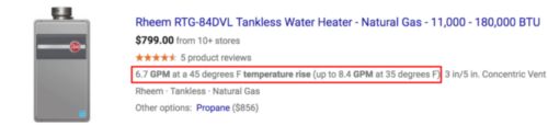 Tankless Water Heater Sizing Examples