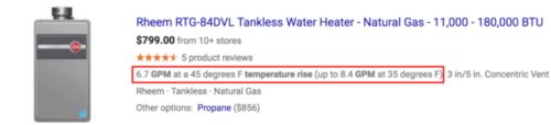 Tankless Water Heater Sizing Examples