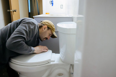 homeowner replacing their toilet 