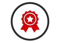 A ribbon with a star icon