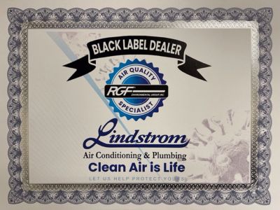 A Lindstrom Air Quality Specialist Certificate.