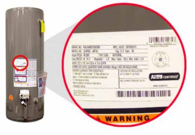 How do I determine the age of my water heater?