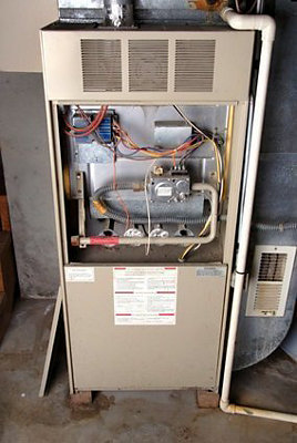  Open furnace access panel