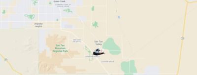 San Tan Valley Map - Plumbing Service from Collins Comfort