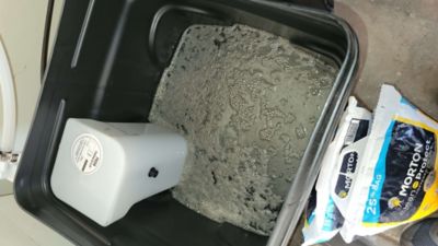 brine tank full of water