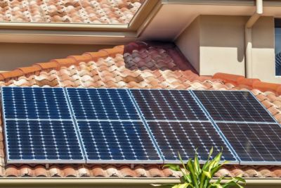 Solar panels on a roof