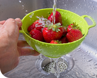 Filtered home water great for washing fruit.