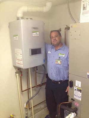 tankless water heater installed in a Florida home