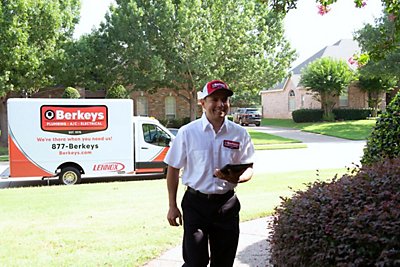 Technician approaching home