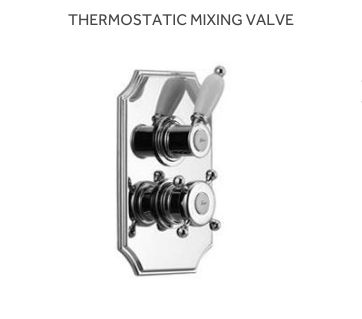 Mixer shower (example). This picture shows a thermostatic mixer