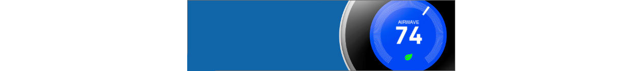 image of an thermostat with a blue background