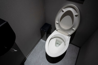 Toilet with low water