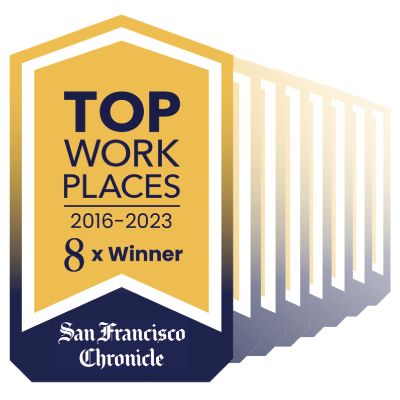 Top Workplaces for 2016-2023 - 8x Winner - San Francisco Chronicle