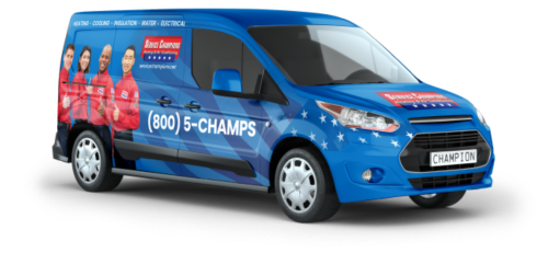 Blue Service Champions van