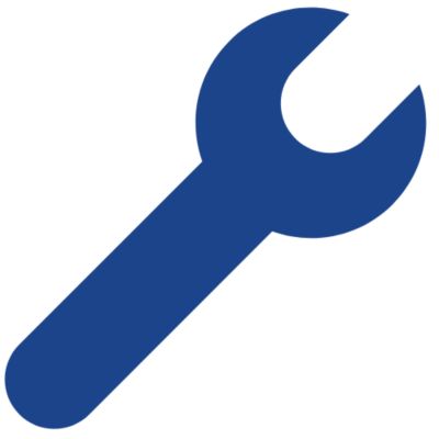 Blue wrench icon