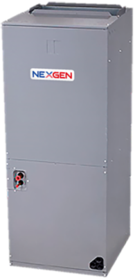 gray high-efficiency air conditioner with NexGen logo