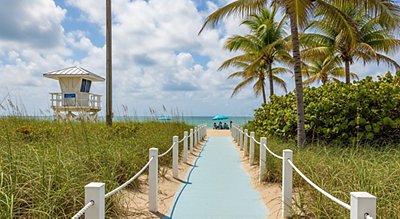 walkway to Pompano Beach