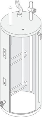 Inside of a water heater 