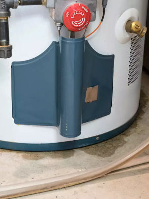 Hot water store heater leaking