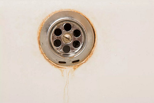 Water staining a drain in a sink - Mr. Plumber by Metzler & Hallam