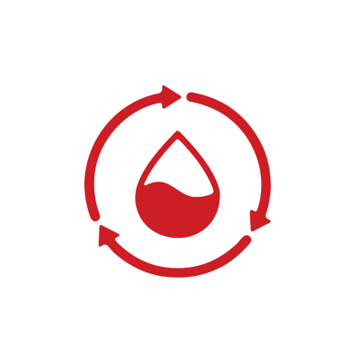 Water treatment icon red