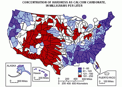 United States Water Hardness Map