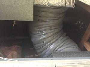 Kinks in flex duct