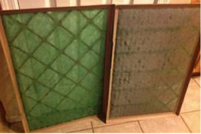Clean and dirty air filter comparison