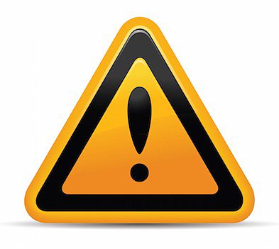 Yellow hazard symbol graphic