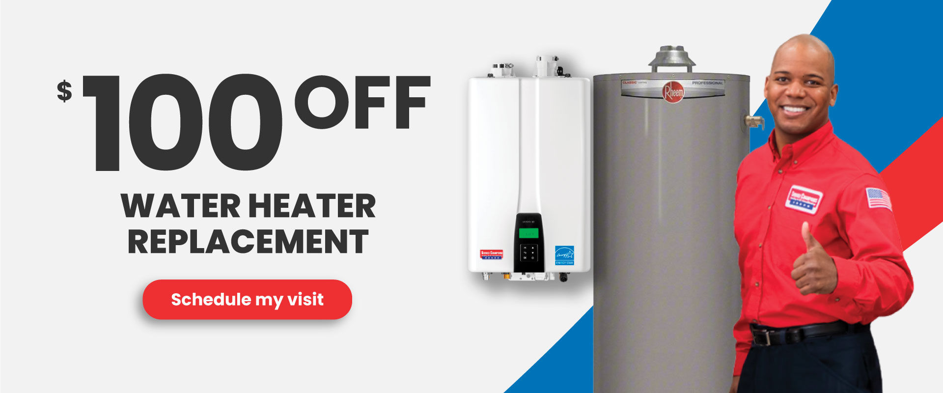 $100 OFF Water Heater Replacement