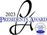 Carrier - 2021 Presidents Award - Factory Authorized Dealer in Denver