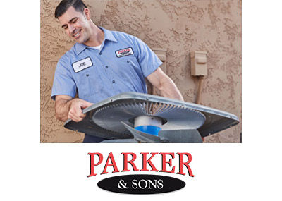 Technician performing an AC tune-up