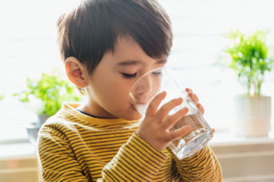 Child drinking water