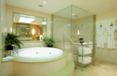 Master bathroom with garden tub