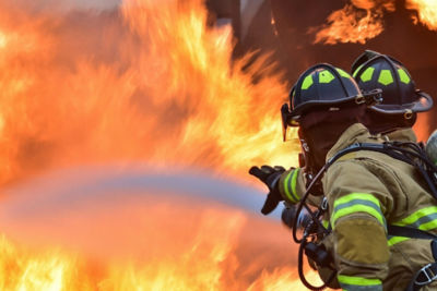 Firefighters battling house fire