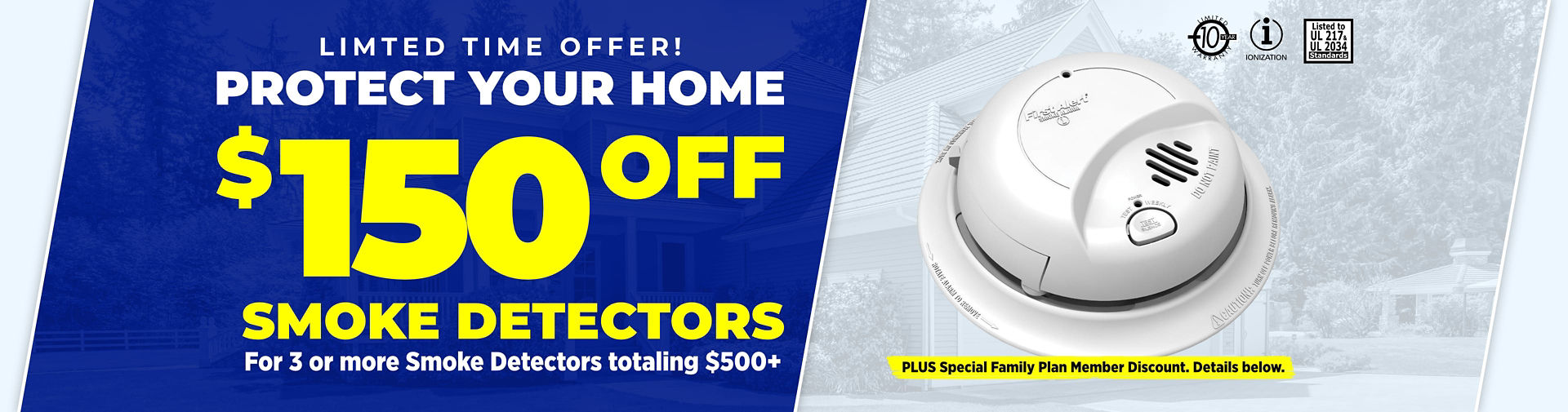 Save $150 on Smoke Detectors